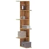 Image de Etagère d'angle murale chêne artisanal bois d'ingénierie, étagère d'angle, étagère suspendue, étagère murale 852635