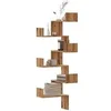 Image de Etagère d'angle murale chêne artisanal bois d'ingénierie, étagère d'angle, étagère suspendue, étagère murale 852644