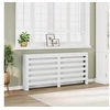 Image de Cache-radiateur blanc 175x20x82 cm bois d'ingénierie, bouchon de radiateur, cache-radiateur haut, radiateur à profil 852708