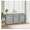 Image de Cache-radiateur sonoma gris 205x21,5x83,5 cm bois d'ingénierie, bouchon de radiateur, cache-radiateur haut, radiateur 852722