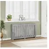 Image de Cache-radiateur gris béton 149x20x82 cm bois d'ingénierie, bouchon de radiateur, cache-radiateur haut, radiateur à 852747