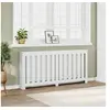 Image de Cache-radiateur blanc 175x20x82 cm bois d'ingénierie, bouchon de radiateur, cache-radiateur haut, radiateur à profil 852753