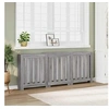 Image de Cache-radiateur sonoma gris 205x21,5x83,5 cm bois d'ingénierie, bouchon de radiateur, cache-radiateur haut, radiateur 852767