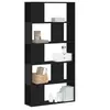 Image de Bibliothèque 5 niveaux noir 80,5x23,5x162,5 cm bois ingénierie