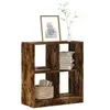 Image de Bibliothèque chêne fumé 68,5x32x75 cm bois d ingénierie