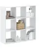 Image de Bibliothèque blanc 102x32x102 cm bois d'ingénierie, étagère, étagère à livres, support de livre, armoire de rangement, étagère de rangement
