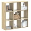 Image de Bibliothèque chêne sonoma 102x32x102 cm bois d ingénierie