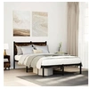 Image de Cadre de lit métal avec tête de lit chêne fumé 120x190 cm, lit double, meuble de chambre à coucher, lit d'invité, 4007664