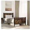 Image de Cadre de lit métal avec tête de lit et pied de lit 80x200 cm, lit simple, meuble de chambre à coucher, lit d'invité, 4007676