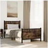 Image de Cadre de lit métal avec tête de lit et pied de lit 90x200 cm, lit simple, meuble de chambre à coucher, lit d'invité, 4007678
