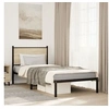 Image de Cadre de lit en métal avec tête de lit chêne sonoma 90x190 cm, lit simple, meuble de chambre à coucher, lit d'invité, 4007708