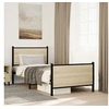 Image de Cadre de lit métal avec tête de lit et pied de lit 80x200 cm, lit simple, meuble de chambre à coucher, lit d'invité, 4007725