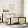 Image de Bedframe zonder matras metaal sonoma eikenkleurig 137x190 cm4007733