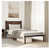 Image de Cadre de lit en métal avec tête de lit chêne marron 90x200 cm, lit simple, meuble de chambre à coucher, lit d'invité, 4007758