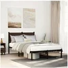 Image de Cadre de lit en métal avec tête de lit chêne marron 120x190 cm, lit double, meuble de chambre à coucher, lit 4007762