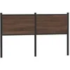 Image de Tête de lit chêne marron 150 cm bois d'ingénierie et acier, panneau de tête, tête de lit pour lit double,, tête de 4007799