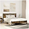 Image de Bedframe zonder matras metaal gerookt eikenkleurig 150x200 cm4007834