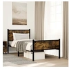 Image de Bedframe zonder matras metaal gerookt eikenkleurig 75x190 cm4007840