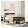 Image de Cadre de lit en métal sans matelas chêne fumé 120x190 cm 4007847