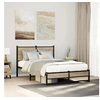 Image de Cadre de lit en métal avec tête de lit chêne sonoma 120x190 cm, lit double, meuble de chambre à coucher, lit 4007883