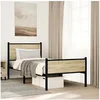 Image de Bedframe zonder matras metaal sonoma eikenkleurig 75x190 cm4007894