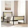 Image de Cadre de lit métal avec tête de lit et pied de lit 80x200 cm, lit simple, meuble de chambre à coucher, lit d'invité, 4007895