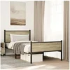 Image de Bedframe zonder matras metaal sonoma eikenkleurig 107x203 cm4007900