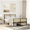 Image de Cadre de lit métal avec tête de lit et pied de lit 120x200 cm, lit double, meuble de chambre à coucher, lit d'invité, 4007902