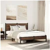 Image de Bedframe zonder matras metaal bruin eikenkleurig 137x190 cm4007921