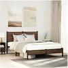 Image de Bedframe zonder matras metaal bruin eikenkleurig 150x200 cm4007924