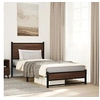 Image de Cadre de lit en métal avec tête de lit chêne marron 75x190 cm, lit simple, meuble de chambre à coucher, lit d'invité, 4007930