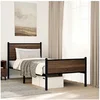 Image de Cadre de Lit Métal avec Tête de Lit et Pied de Lit, Lit Simple avec Sommier, Lit Adulte, Mueble de Chambre à Coucher, 4007950