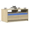 Image de Table basse avec lumières LED chêne sonoma bois d ingénierie