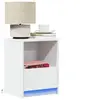 Image de Armoire de chevet avec lumières LED blanc bois d'ingénierie, table d'appoint, armoire de lit, table d'appoint pour la 852019