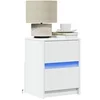 Image de Armoire de chevet avec lumières LED blanc bois d'ingénierie 852033