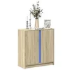 Image de Buffet avec LED chêne sonoma 77x34x85 cm bois d'ingénierie, meuble de rangement, meuble de rangement cuisine, meuble 852133