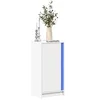 Image de Buffet avec LED blanc 42,5x34x85 cm bois d'ingénierie, meuble de rangement, meuble de rangement cuisine, meuble de 852138