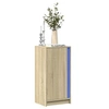 Image de Buffet avec LED chêne sonoma 42,5x34x85 cm bois d'ingénierie, meuble de rangement, meuble de rangement cuisine, 852140