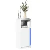 Image de Buffet avec LED blanc 42,5x34x100 cm bois d'ingénierie, meuble de rangement, meuble de rangement cuisine, meuble de 852152