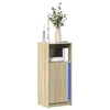 Image de Buffet avec LED chêne sonoma 42,5x34x100 cm bois d'ingénierie, meuble de rangement, meuble de rangement cuisine, 852154