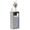 Image de Buffet avec LED gris béton 42,5x34x100 cm bois d'ingénierie, meuble de rangement, meuble de rangement cuisine, meuble 852155