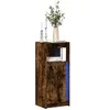 Image de Buffet avec LED chêne fumé 42,5x34x100 cm bois d ingénierie