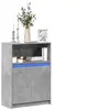 Image de Buffet avec LED gris béton 72x34x100 cm bois d'ingénierie, meuble de rangement, meuble de rangement cuisine, meuble 852162