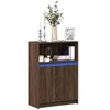 Image de Buffet avec LED chêne marron 72x34x100 cm bois d ingénierie