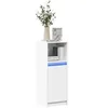 Image de Buffet avec LED blanc 38x34x100 cm bois d'ingénierie, meuble de rangement, meuble de rangement cuisine, meuble de 852166