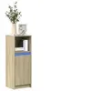 Image de Buffet avec LED chêne sonoma 38x34x100 cm bois d'ingénierie, meuble de rangement, meuble de rangement cuisine, meuble 852168