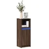 Image de Buffet avec LED chêne marron 38x34x100 cm bois d ingénierie