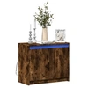 Image de Buffet avec LED chêne fumé 72x34x61 cm bois d ingénierie