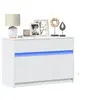 Image de Meuble TV avec LED blanc 91x34x61 cm bois d'ingénierie 852180
