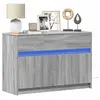 Image de Meuble TV avec LED sonoma gris 91x34x61 cm bois d ingénierie